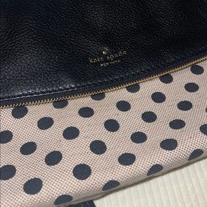 Kate spade body and tan polka dot /large crossbody